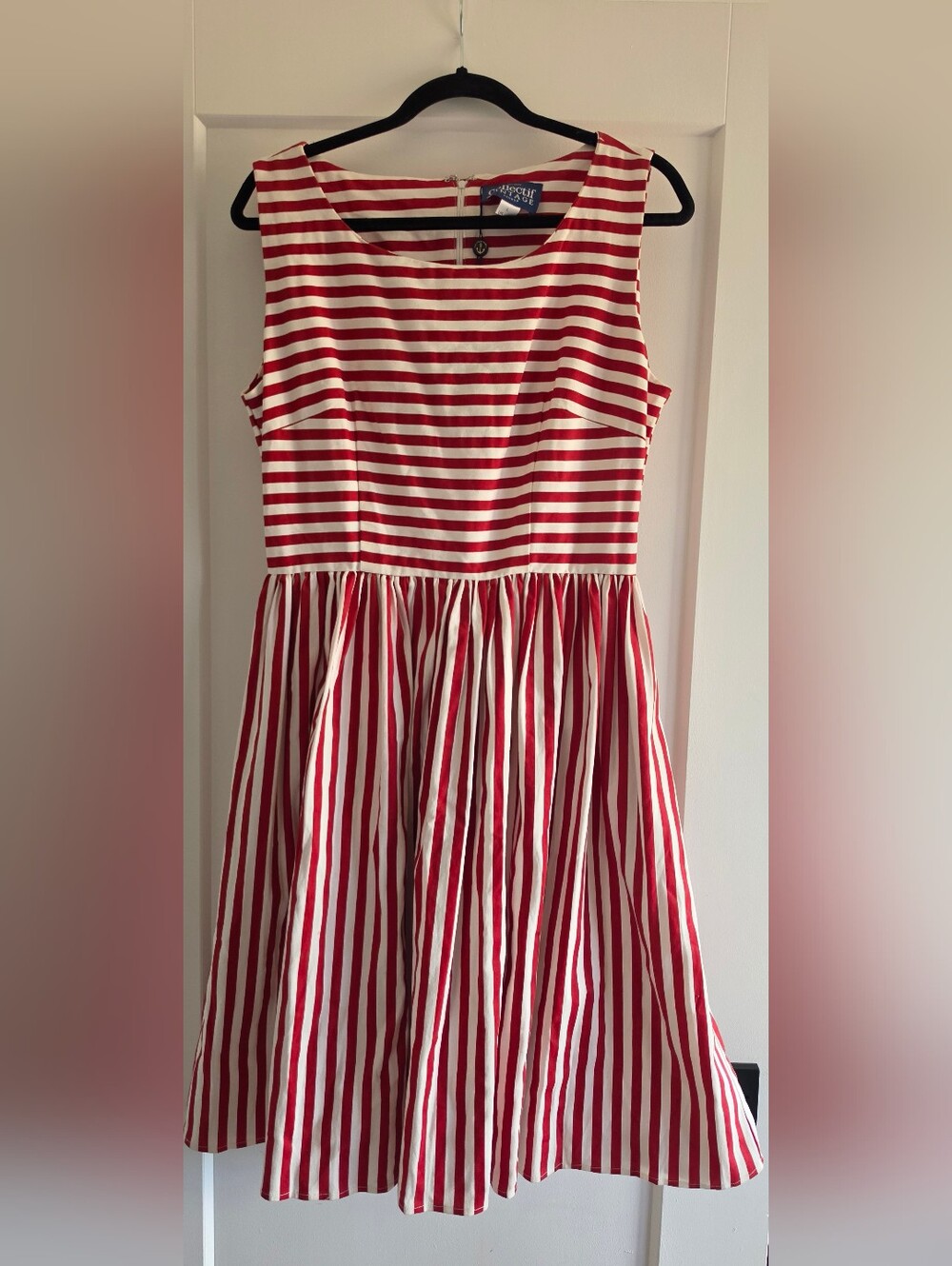 Collectif Vintage Red & White Striped Dress
